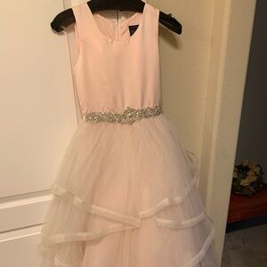 Big girls flower girl dress. Light pink. Size 14. Worn for 3 hours or less.